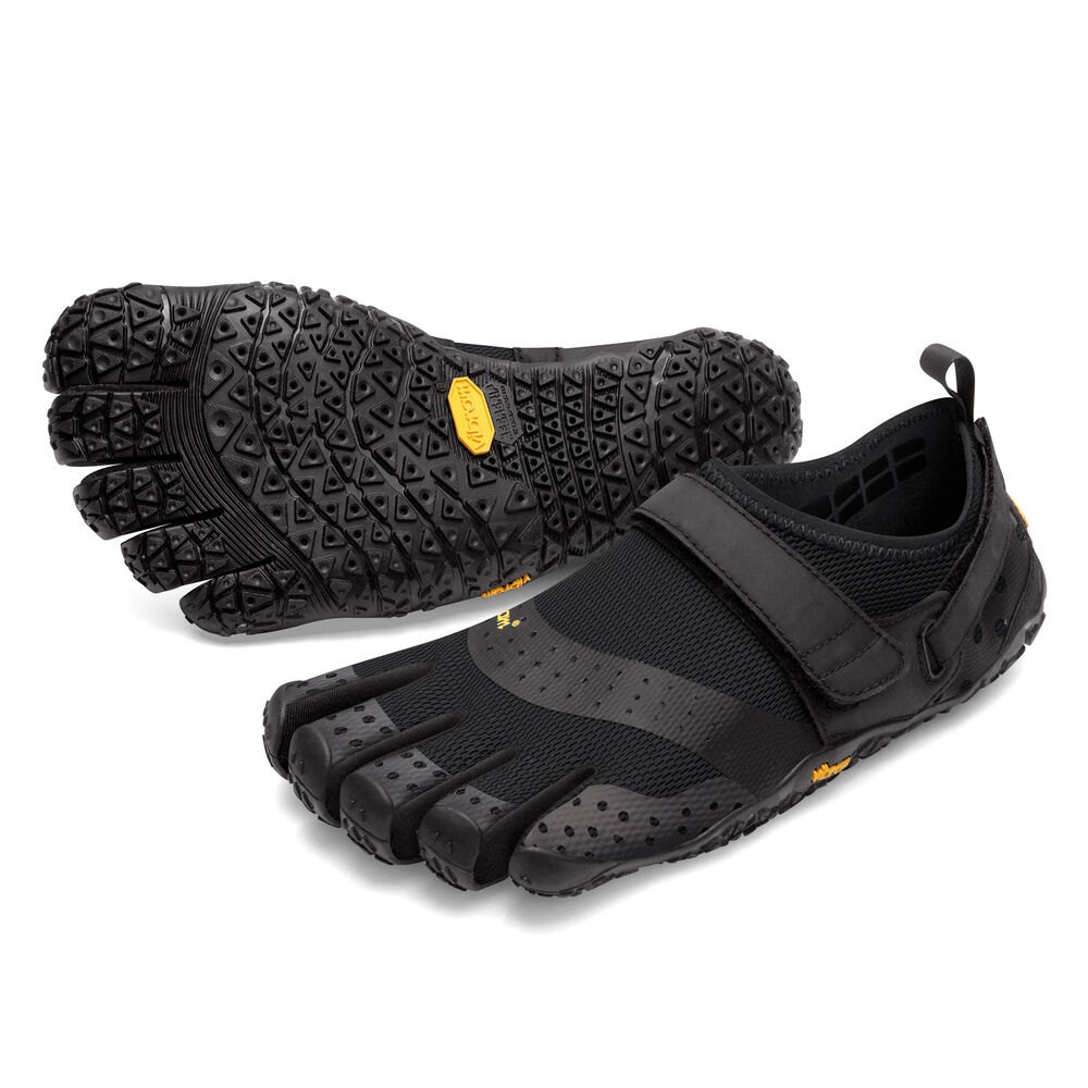 Vibram Five Fingers Mens V-Aqua - Water Shoes Black - CHD470852